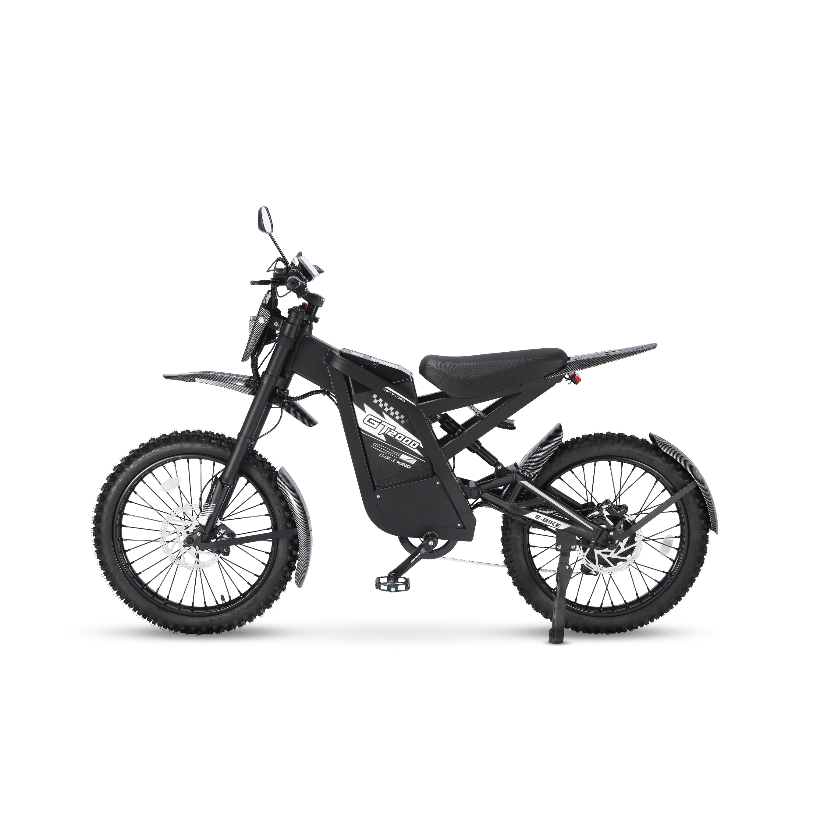 GT2000 - Ouxi Fatbike - Opvoerbaar - Skinnybike - Zwart - 6 Km/Pu Gashendel