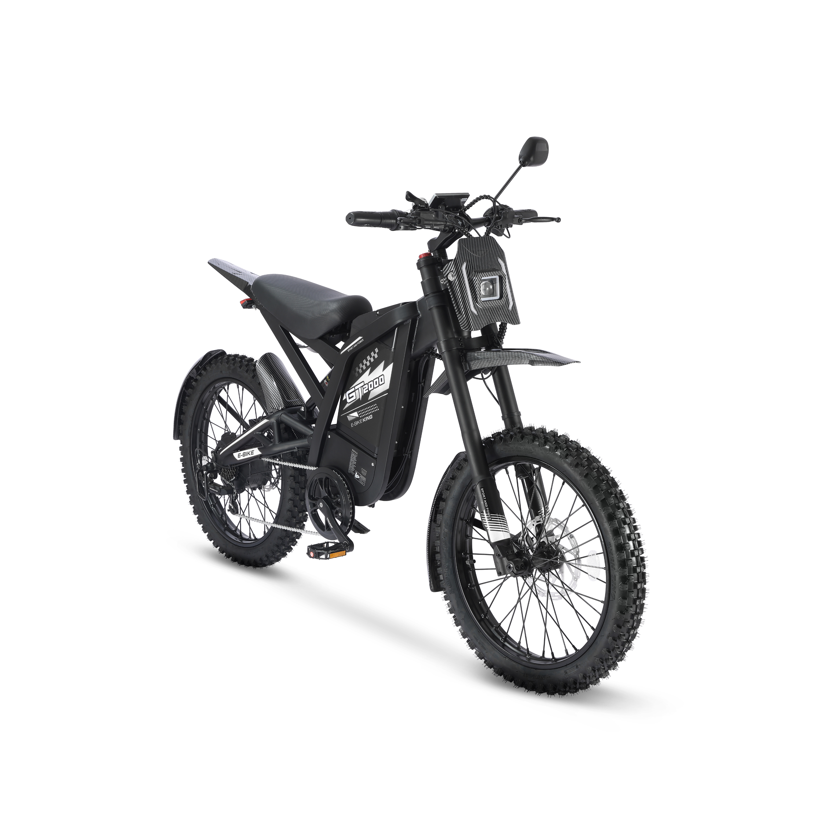 GT2000 - Ouxi Fatbike - Opvoerbaar - Skinnybike - Zwart - 6 Km/Pu Gashendel