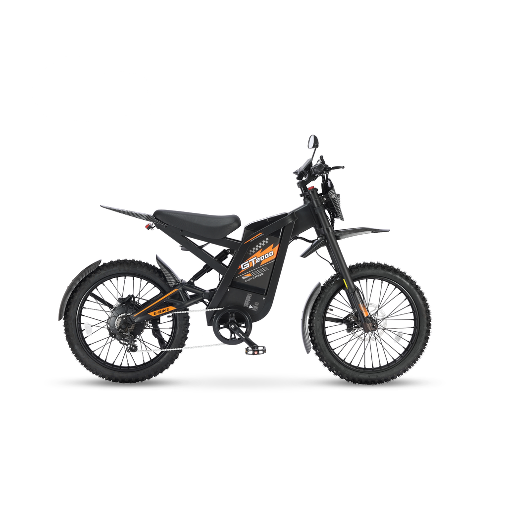 GT2000 - Ouxi Fatbike - Opvoerbaar - Skinnybike - Oranje - 6 Km/Pu Gashendel