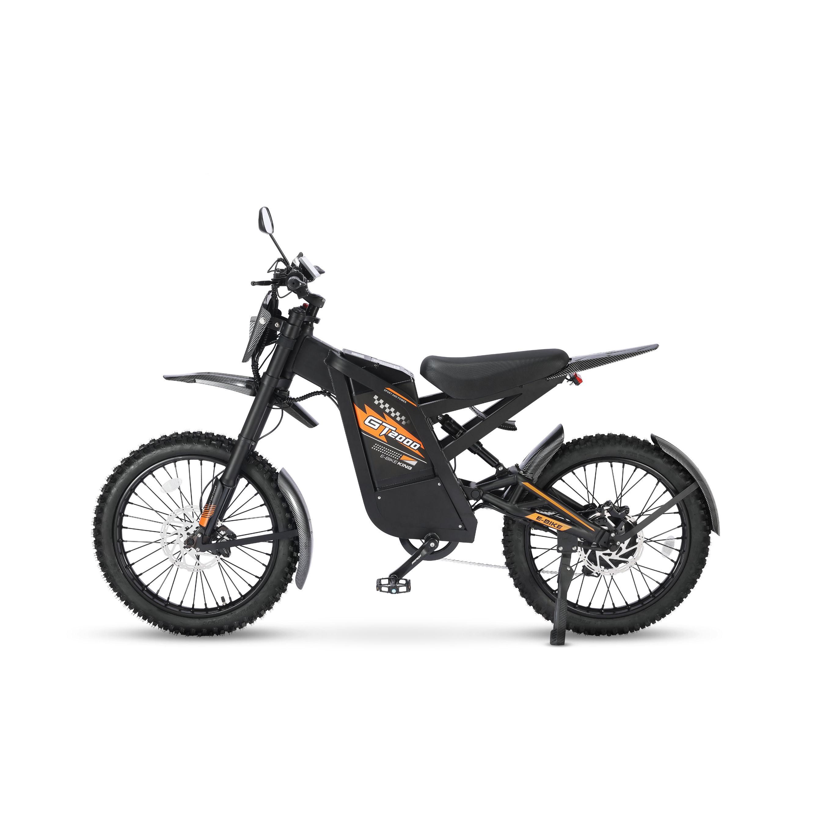 GT2000 - Ouxi Fatbike - Opvoerbaar - Skinnybike - Oranje - 6 Km/Pu Gashendel
