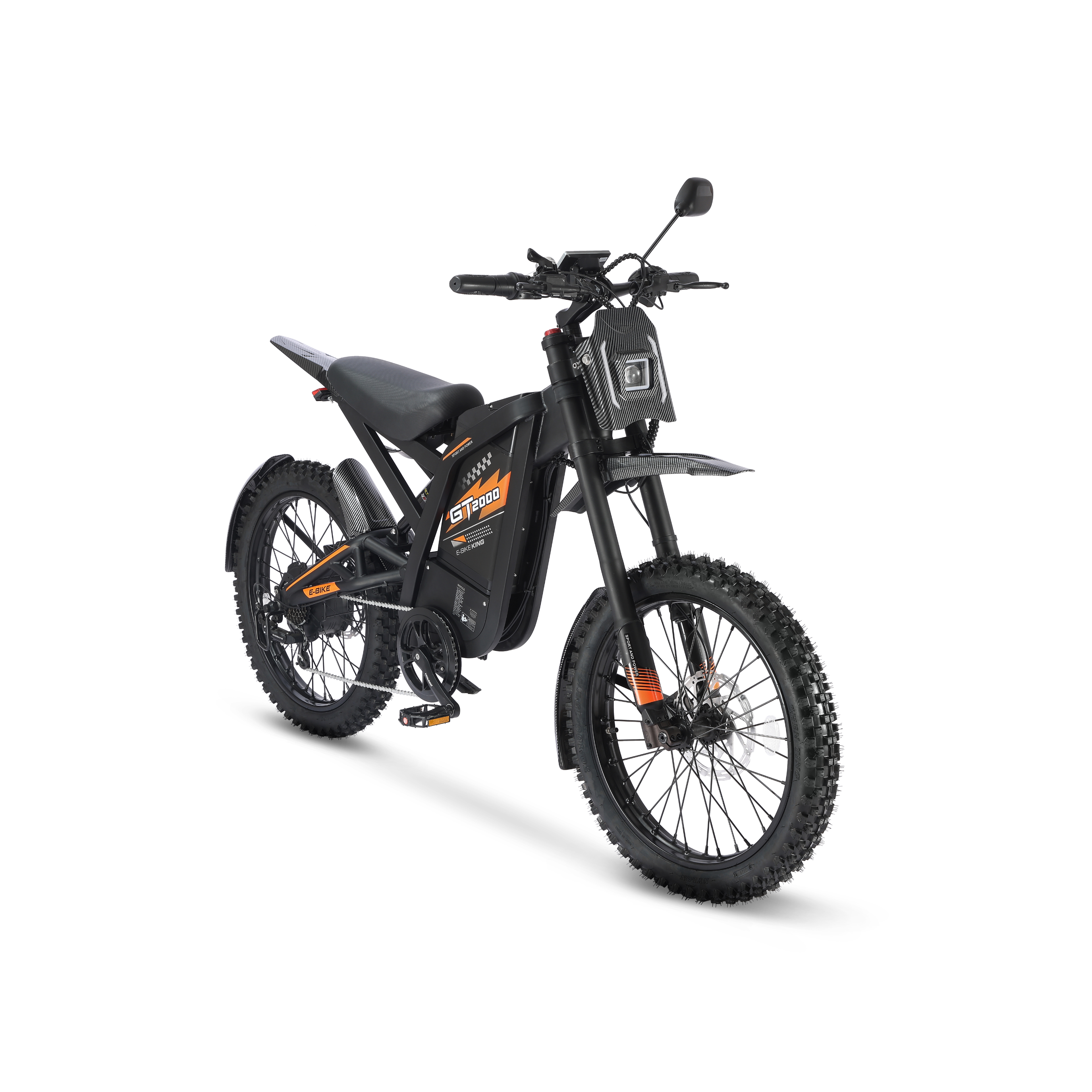 GT2000 - Ouxi Fatbike - Opvoerbaar - Skinnybike - Oranje - 6 Km/Pu Gashendel