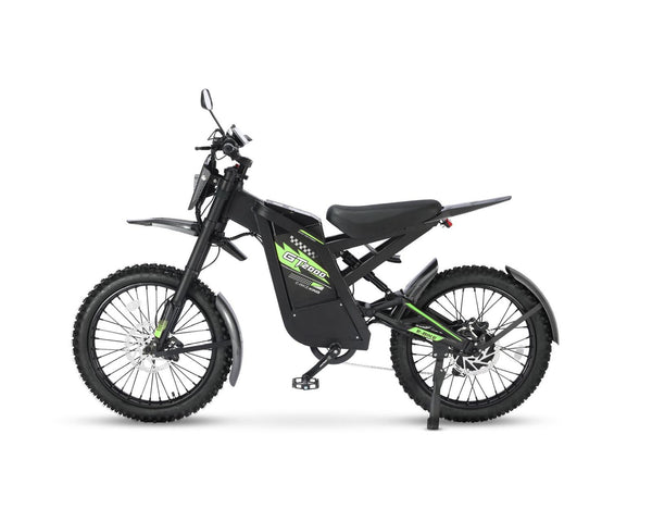 GT2000 - Ouxi Fatbike - Opvoerbaar - Electric Dirt Bike - Groen - 6 Km/Pu Gashendel